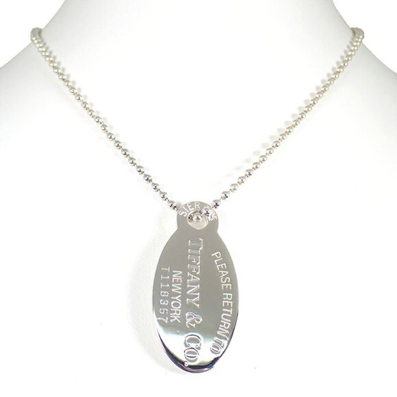Tiffany & Co. 925 Return to Oval Tag Pendant